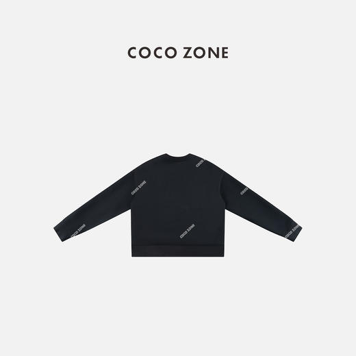 COCO ZONE 冬季加绒字母贴布绣花保暖长袖卫衣CC2D3147 商品图1