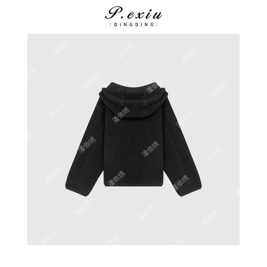 PanYiXiu/潘依绣摇粒绒半拉链韩系休闲风连帽卫衣 SH1629 商品图2