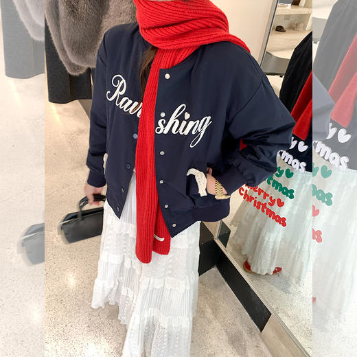 <曾小咸推荐>现货秒杀 ！微信超特价！复古字母刺绣夹棉棒球服 日常289.99 立减140 秒杀149.99！！ 商品图12