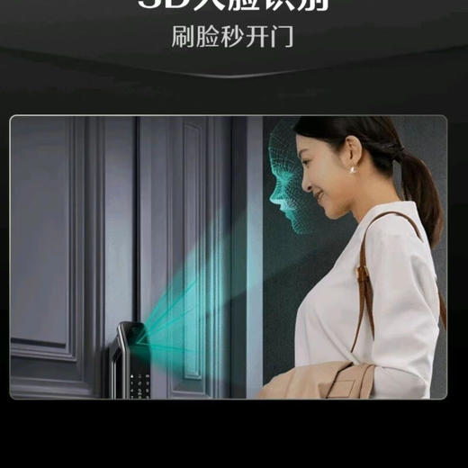 德施曼德施曼Q3FVPRO小嘀人脸掌静脉识别家用防盗门大屏可视对讲密码锁 商品图1