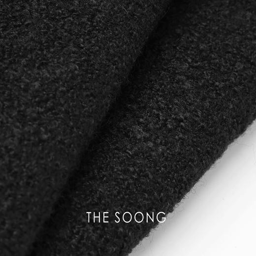 THESOONG"高知优雅"羊毛保暖荷叶边网纱抗起球毛呢半身裙HWQZ6262 商品图2