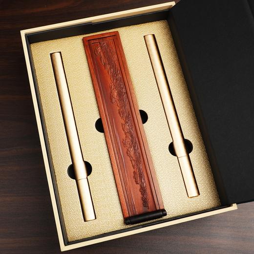 黑檀千里江山图香道用具三件套线香卧香礼盒花梨木香具 商品图8