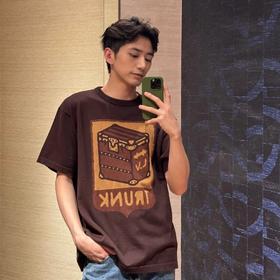 驴家 箱子提花圆领针织短袖（JN）