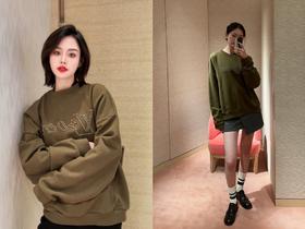 驴家 铆钉字母圆领卫衣（JN）