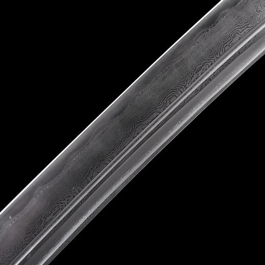 百战牛尾刀 汉唐刀剑 花纹钢唐横刀剑 龙泉沈广隆宝剑一体刀剑 收藏传统刀剑 未开刃 商品图5