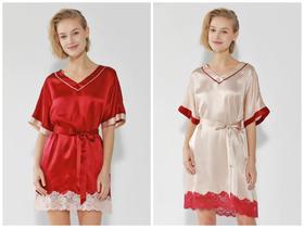 喜得宝 格蕾丝 蕾丝拼接睡裙