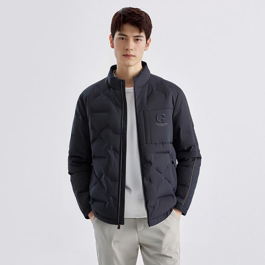 罗蒙秋冬季男装商务休闲立领羽绒服男舒适保暖百搭羽绒服简约外套 商品图3