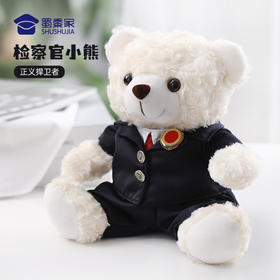 【检察官熊】儿童毛绒公仔玩具不易掉毛小熊玩偶衣服可脱卸布娃娃摆件
