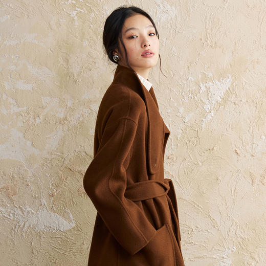 【品牌优选】璞宿PUSU  羊毛围脖领双面呢大衣 53722 商品图4
