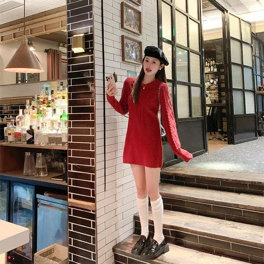 <曾小咸推荐>现货秒杀 ！微信超特价！毛织连衣裙 日常199.99 立减110 秒杀89.99！！ 商品图2