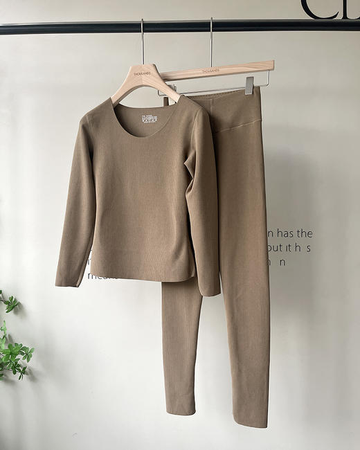 现货 THS 12.16-无 lap家 女士护宫发热保暖修身保暖内衣套装3色 BP218 商品图2