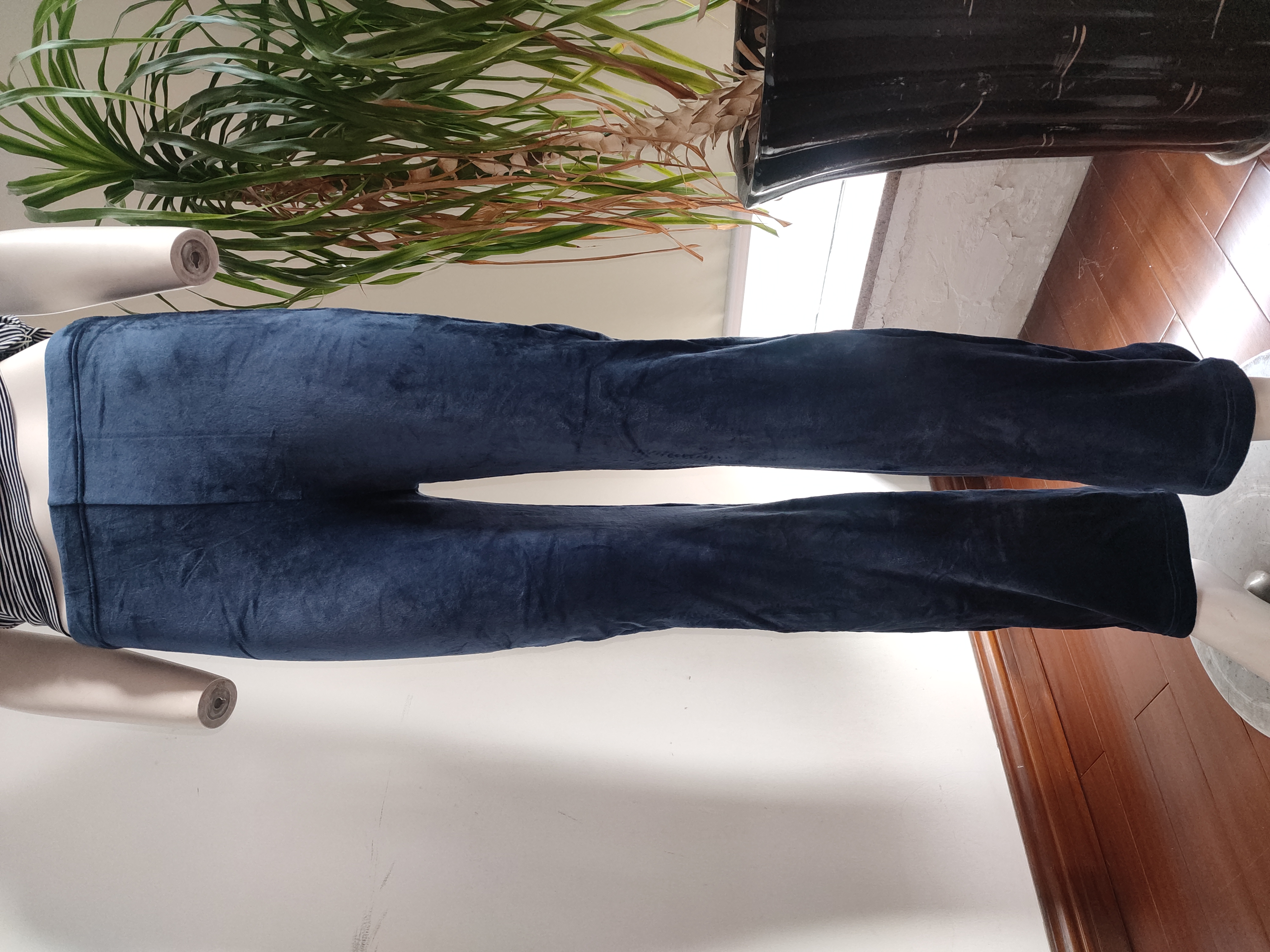 CK11女式双面超柔天鹅绒气质长裤