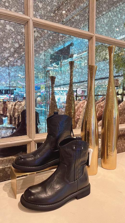 【门店同款】ENJOY冬季手抓纹英伦风短筒靴 159751404 商品图1