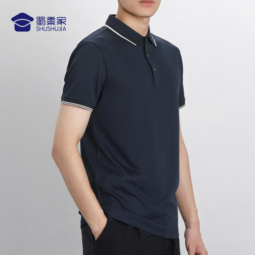【康纶航天银离子POLO衫】夏季通勤翻领短袖 清爽透气T恤上衣 商品图8
