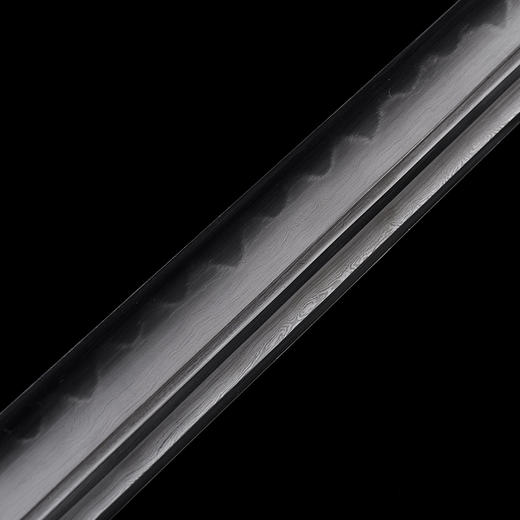 黑金古刀 直刃 汉唐刀剑 花纹钢唐横刀剑 龙泉沈广隆宝剑一体刀剑 收藏传统刀剑 未开刃 商品图5