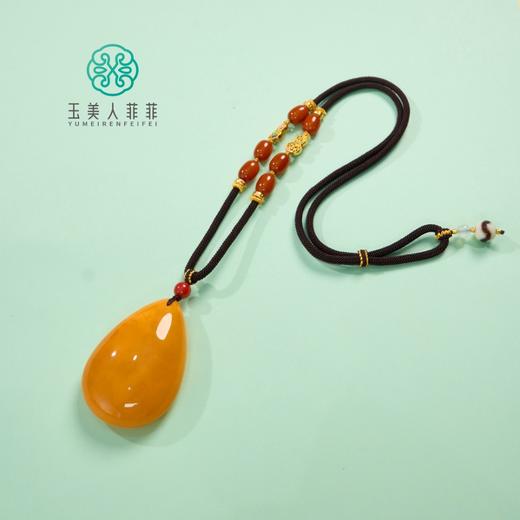 菲菲珠宝好*S925蜜蜡水滴吊坠约56*40mm 商品图0