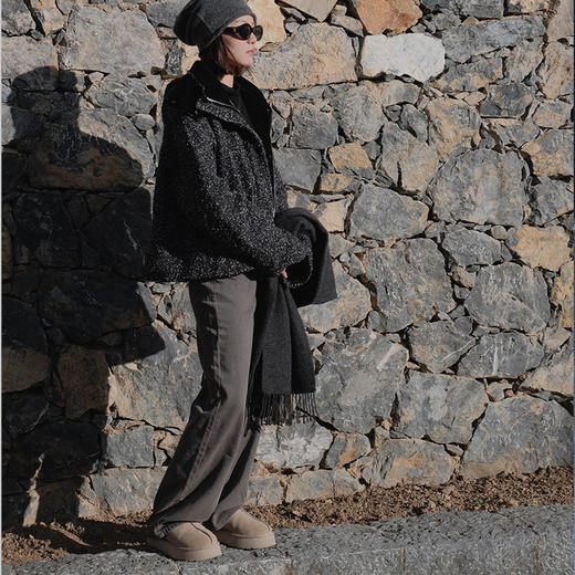 【顺丰包邮】41132 洛诗琳秋冬高腰百搭显瘦阔腿直筒裤女58261 商品图1