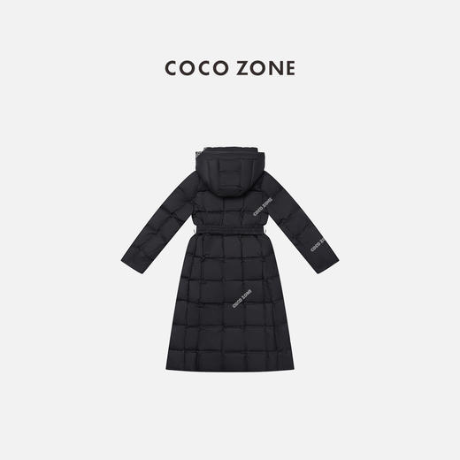 COCO ZONE 90鹅绒冬季拉链口袋连帽长款羽绒服CC2D3342 商品图1