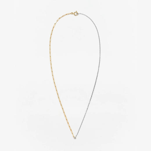 订购8周到｜Yvonne Leon-diamant rond pm 2 ors-独立之光 双色金 圆钻 项链［法国设计师］ 商品图3