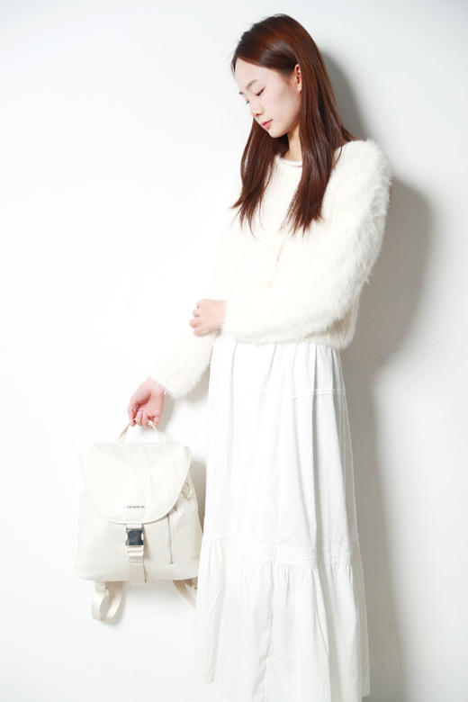 白色与黑色一起，水桶抽绳背包。10L大容量拉链瑜伽双肩包A121488 商品图8