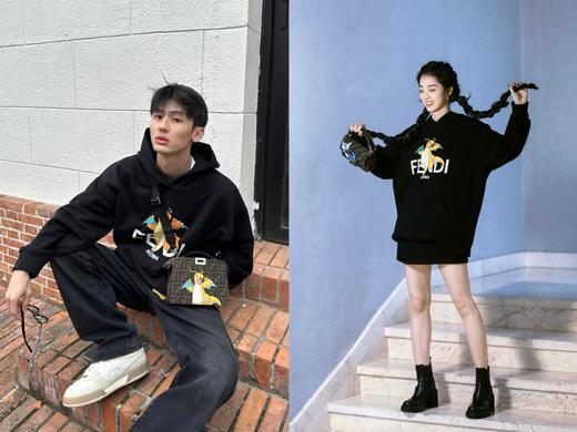 F家 小火龙连帽卫衣 黑白（JN） 商品图1