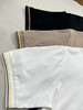 FD 2025春夏新款 Logo螺纹 条纹饰边 休闲纯棉圆领短袖T恤 Z-12226 商品缩略图4