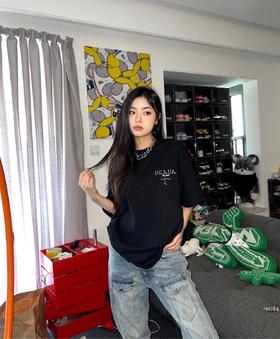 P家 立体压膜圆领短袖