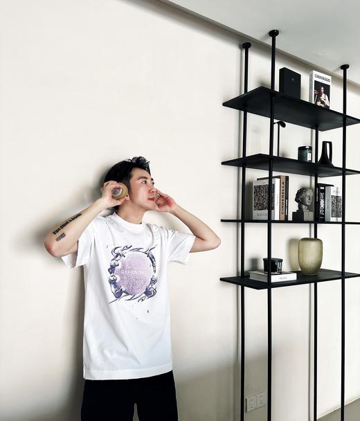 G家  Ring印花收工磨破做旧T恤（JN） 商品图2