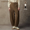 Famecoco范可儿复古洗水斜纹棉加厚休闲裤秋冬款FAC8GA018 商品缩略图0