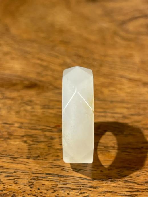 和田白玉菱格面戒环，顺丰包邮 商品图4