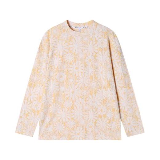 T1711秋季美式复古渐变菊花圆领套头宽松上衣情侣时尚上衣 商品图0