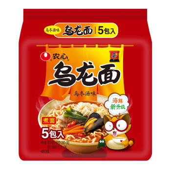 农心 乌龙面拉面 方便面 袋面五连包 120g*5包夜宵泡面速食 /粮油调味 /方便食品 /方便面 商品图1