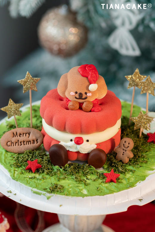 🎄圣诞限定｜童话金狗拜✨（4寸树莓开心果慕斯） 商品图7