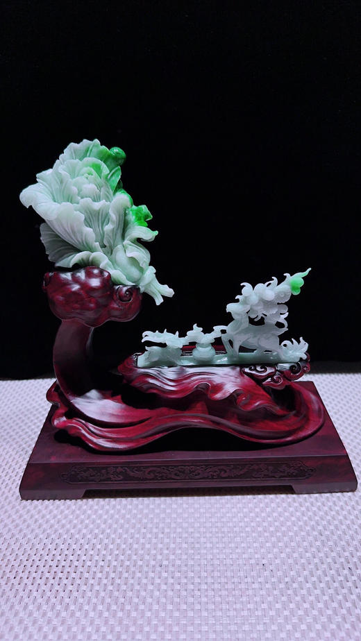 620710翡翠摆件【璐璐发财 一路发财】 商品图3