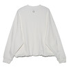 2416806圆领套头T恤长袖白色百搭春季宽松纯色设计感男女同款 商品缩略图1