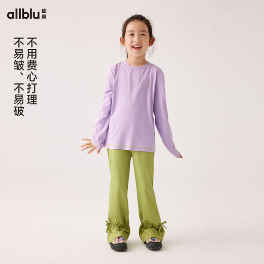 【秋Vol.3】幼岚童装「小麻薯」飞天裤软糯有型新中式24秋季新款女童打底裤子 商品图3