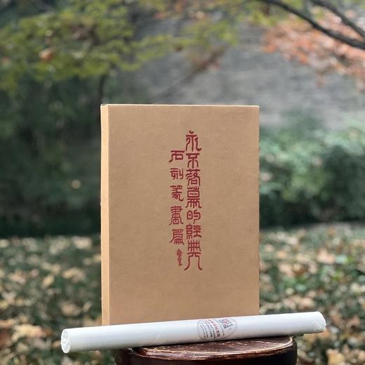 《永不落幕的经典：石刻篆书编》，采用单页双面纸盒包装，单页多为28X40.5厘米尺寸。计44张，87面，56个品种的篆书石刻，售价298元。 商品图0