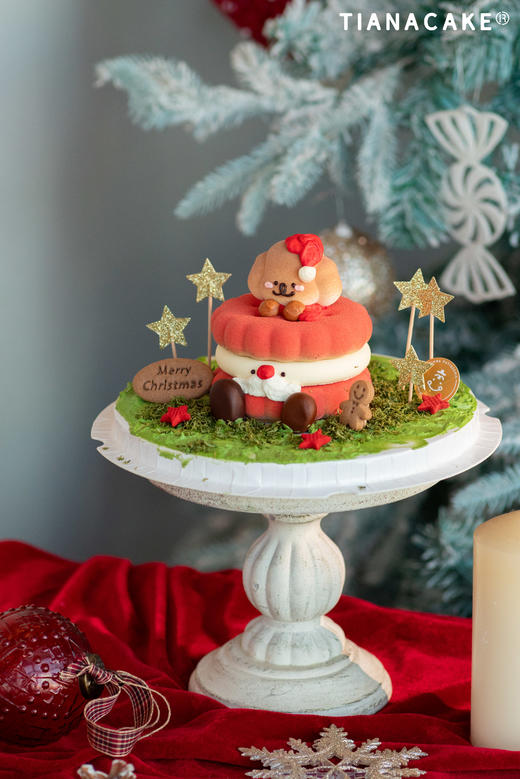 🎄圣诞限定｜童话金狗拜✨（4寸树莓开心果慕斯） 商品图2