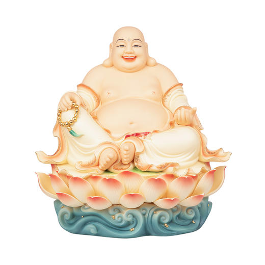 慈颜白色 弥勒佛像 商品图0