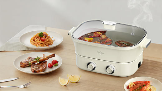 米技生活多功能锅EMP-L6810家用电火锅料理锅 商品图1