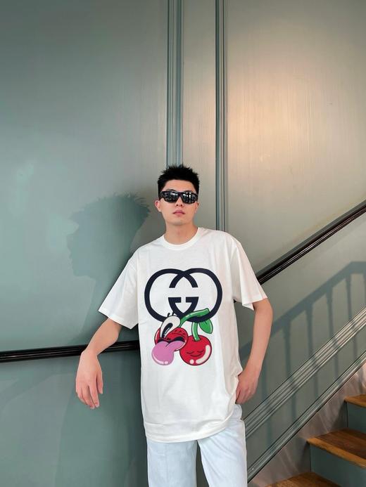 G家 童趣樱桃大刺绣章仔印花短袖（JN） 商品图1