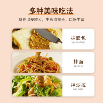 应物 有机颗粒花生酱200g 添加奇亚籽 儿童面包酱料烘焙原料 /粮油调味 /调味品 /西式酱料 商品图4