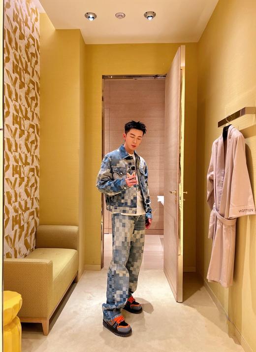 驴家 马赛克牛仔套装长裤（JN） 商品图1