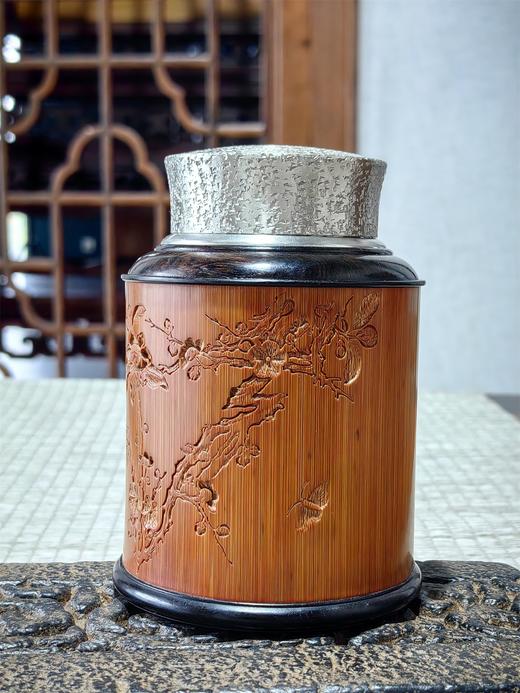 蝶恋花°竹雕茶叶罐 商品图5
