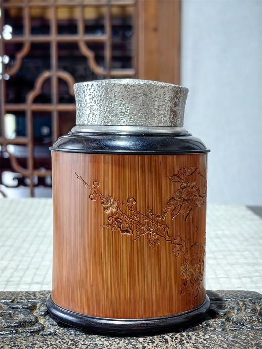 蝶恋花°竹雕茶叶罐 商品图7