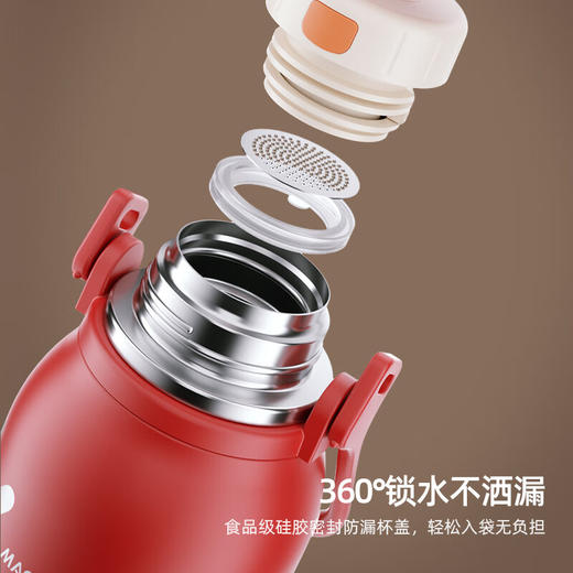 【小家电】迈卡罗保温杯骑士咖啡杯316不锈钢杯子户外时尚简约可背可提 MC-6120HW HF 商品图6