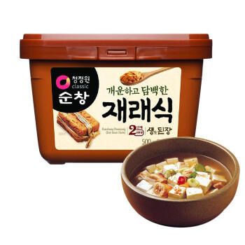 清净园韩国进口 传统生大酱500g 韩式大酱汤专用酱 豆腐汤海带汤 味噌汤 /粮油调味 /调味品 /西式酱料 商品图6