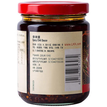 李锦记 香辣酱205g 下饭酱 精选优质干辣椒 小龙虾烧烤拌焖炖炒调味酱 /粮油调味 /调味品 /中式酱料 商品图6
