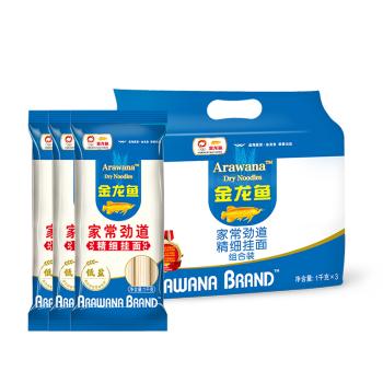 金龙鱼家常系列 龙须挂面面条组合装 1kg*3 方便速食面 汤面拌面炒面  /粮油调味 /挂面 /传统挂面 商品图2