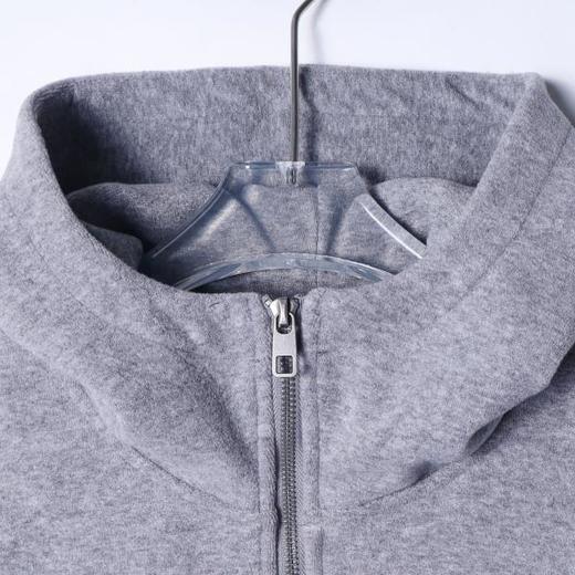 WY613秋冬新款个性纯色绒面立领连帽开衫拉链卫衣百搭休闲外套 商品图2